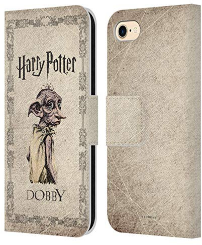Head Case Designs Officially Licensed Harry Potter Dobby House Elf Creature Chamber Of Secrets II Leather Wallet Case Compatible With Apple iPhone 7/8 / SE 2020 & 2022