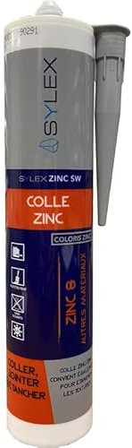 SYLEX - Colle fixation Zinc SW 290ml - Couleur RAL 7004 GRIS DE SECURITE