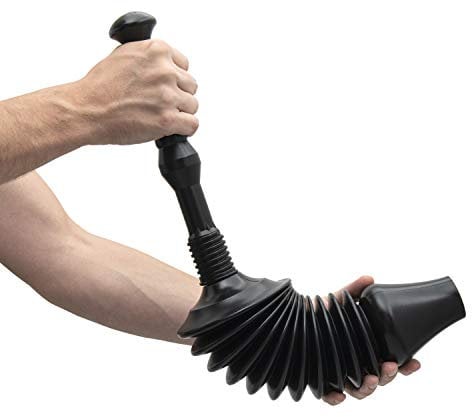 OUTSTANDER Stura-WC, Potente per Sgorgare WC Intasati, Scarichi Lenti e Otturati, Aspira Acqua e Aria, Resistente, Durevole e Flessibile, per Tutti i Tipi di WC, 60cm x 13 cm, Diametro 5 cm, Nero