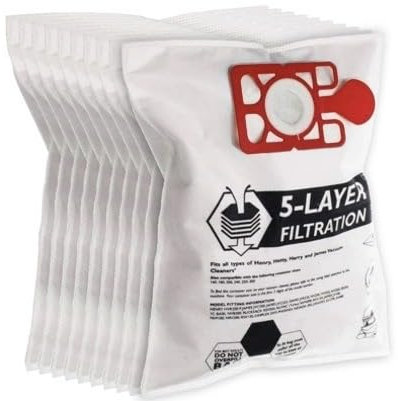 Compatible Cloth Hoover Bags for Numatic Henry & Hetty + Cordless HVB160 HEB160 Vacuum Cleaners (10 Bags)