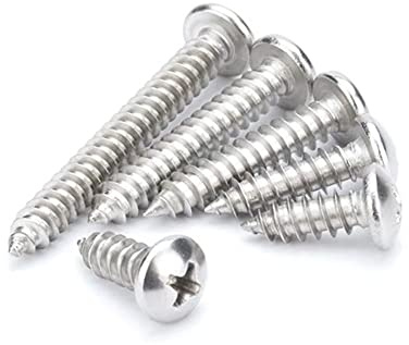 ANSIEDIO Tornillos Autoroscantes de Cabeza Redonda de Acero Inoxidable Tornillos para Madera Tornillos Phillips de Cabeza Redonda, M1.2×5mm,100 pcs