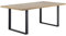 i-flair Esszimmertisch Macon 180x100 cm Kufentisch Holztisch Esstisch Kufengestell Tisch mit Tischplatte und Kufen - Eiche + Schwarz