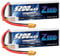 Zeee 3S Lipo Batterie 5200mAh 11,1V 80C 3S Batterie RC avec connecteur XT60 pour FPV Racing Drones Vélo de Route Quadcopters Avion Hélicoptère RC Bateau RC Voiture (2 Paquets)