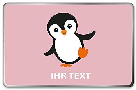 STEMPEL-FABRIK – personalisierte Metalldose eckig (20x13x5 cm | Pinguin) mit Namen – bedruckte Geschenkdose für Kinder – Keksdose mit Tiermotiv – Vorratsdose für Kekse, Plätzchen, Kaffee, Tee uvm.