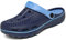 INMINPIN Zuecos Mujer Hombre Sandalias de Playa Respirable Ligeros Zapatos de Jardin Verano Antideslizante Zapatillas de Piscina con Soporte del Arco,Azul,36/37 EU