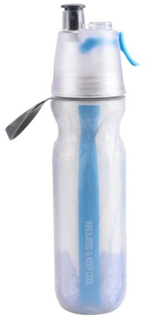 TECH DISCOUNT 500ml Bouteille D'Eau Gourde Isotherme Sport Plastique Réutilisable Double Paroi Gourde Chaud/Froid Vaporisateur Longue Durée Isolé (Noir)