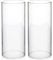 Lot de 2 Bougeoir Cylindriques en Verre, Bougeoir en Verre sans Fond, Bougeoir Transparent Hurricane pour Pilier, Grand Tube Ouvert Diamètre 7,5 cm, Hauteur 20,3 cm