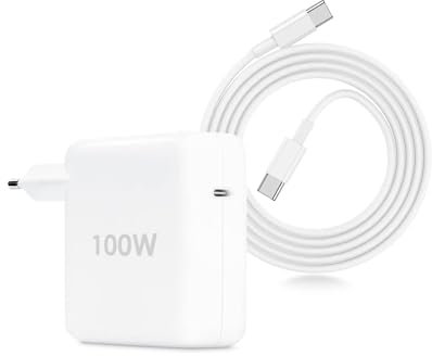 Alimentatore di rete USB C da 100 W per MacBook Pro per Mac Book Air Pro 13/14/15/16 2018-2022, iPad Pro 12,9/11 Acer Asus Huawei HP Lenovo Google, caricatore rapido con cavo di ricarica da 1,8 m