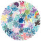HNTR® Colorful Turtle Stickers | 50 Vibrant Mosaic Sea Turtle Decals | Waterproof Vinyl Sticker Pack for Laptops, Water Bottles, Scrapbooks & More