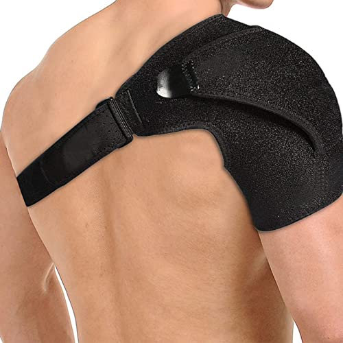 wiksite Schulterbandage Verstellbare Schulterstütze mit Druckpolster Arm Wegfahrsperre Schulterstabilität und Erholung Schulter Unterstützung Bandage für Herren und Damen