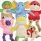 LECHONG 5er-Pack Quietschspielzeug für Hunde, Robuste Plüschtier-Spielzeuge für Große/Mittlere/Kleine Hunde, Kuschelweiches Hundekauspielzeug-Set