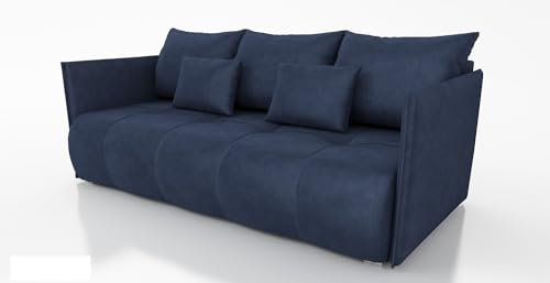 Verona Idee Sofa mit Schlaffunktion DUNKEL BLAU Terra 76 Moderne Stil Sofa zum Entspannen Klappsofa Couchsofa Bettsofa