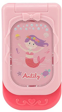 Srliya Kinderspielzeug, Handy, Flip-Rotation, Design, Simulation, Pädagogisches Englisch, Lernen, Musik, Frühe Bildung, Aufklärung, Puzzle, Simulation, Babyphone (Rosa)