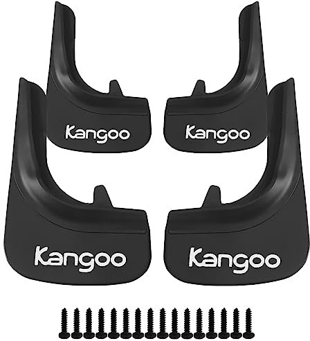 Cross Auto Accessories-Spritzschutz Set Kompatibel Mit Renault Kangoo Vordere und hintere Gummispritzschützer, Reifenschutz, Zubehör für Radkästen 4 PCS