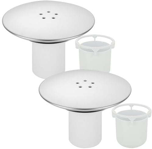 ASelected 2 Pack Shower Drain Cover Replacement, Chrome Shower Trap Cover, 90 Mm or 115 Mm Shower Plughole Cover Removable Top Shower Waste Trap Cover, Shower Tray Drain Cover Fast Flow
