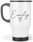 Personalised Travel Mug | Handwritten Heart Travel Mug | Add Any Name | Custom Travel Cup | Girls Travel Mug With Handle, Travel Mug For Women | Stainless Steel