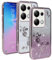 XINYEXIN Funda Glitter para Xiaomi Redmi Note 13 Pro 4G / Poco M6 Pro, Carcasa Teléfono Antigolpes Transparente Bling Sparkle, Ultra Delgado Cute Brillante para Niñas y Mujeres - Oro Rosa