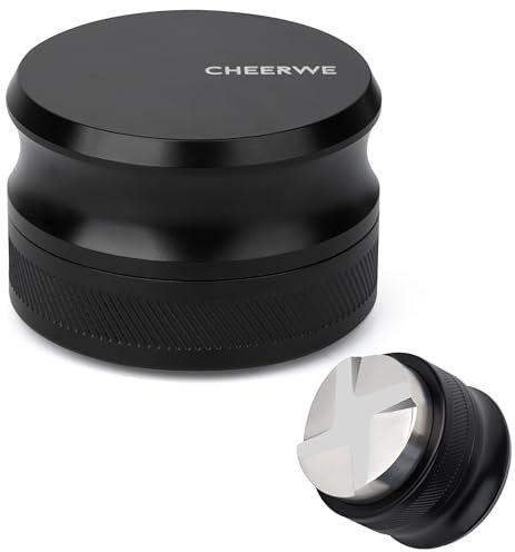 Cheerwe 54 mm Espresso-Verteilerwerkzeug, Kaffee-Schwerkraft-Verteiler, Espresso-Kaffee-Nivellierwerkzeug, kompatibel mit 54 mm Breville Siebträger