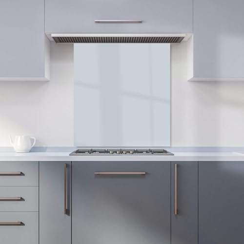 Warren Reed - Designer Premium Ash Grey Kitchen Splashback 6mm Toughened Glass Kitchen Splashback – Heat Resistant Splashback for Kitchens, Perfect for Cookers and Hobs, Polished Edges