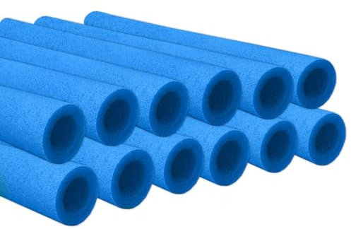 Baunsal® Schaumstoffrohre 12 x Ø 28/48 mm x 92 cm blau für Netzstangen des Trampolin Schaumstoffrohre Trampolin Stangenschutz Trampolin Schaumstoffrohre Schaumstoffrohr Trampolin Schaumstoff