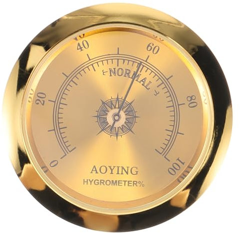 Hoement Gitarrenhygrometer Metall Kompakt Für Gitarrenkoffer Feuchtigkeitsmesser Für Akustische Gitarren Und Holzblasinstrumente Tragbar Mit Leicht Ablesbarem Display