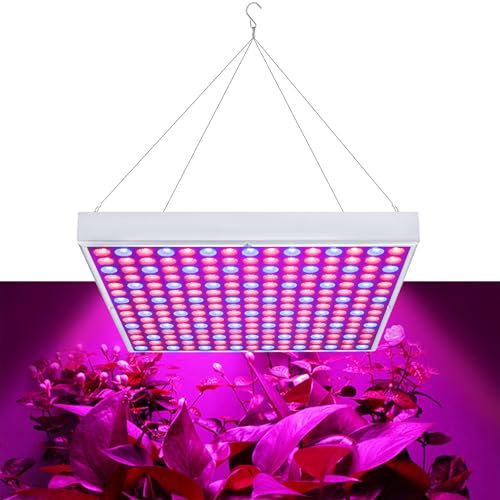 Froadp 45W LED Pflanzenlampe Vollspektrum Grow Pflanzenlicht Innengarten Pflanze Wachsen Licht 225 LED Rot & Blau für Zimmerpflanzen Gewächshaus Pflanzenlabor Gemüse und Blumen, Quadrat