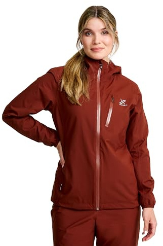 RevolutionRace Vector 2L Jacket da Donna, Giacca Antipioggia Impermeabile e Antivento per l'escursionismo, Fired Brick, M