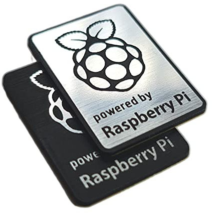 Raspberry Pi Linux Aufkleber-Set (2 Stück) – Linux Chrom Reflective Series
