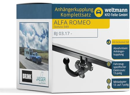 Jaeger Automotive Premium-Kit 44280300 Anhängerkupplung inkl. 13P E-Satz AHK