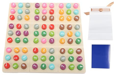 Farbiges Sudoku -Logikspiel, Doppelseitig, Zwei Spielmodi, Mathematik -Puzzle, Spielzeug, Hölzerne Sudoku -Puzzle -Brettspiel