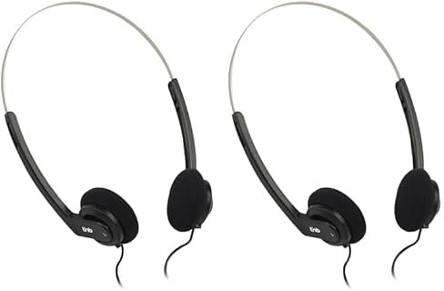 T'nB CS 10 - Auriculares de Diadema Abiertos, Negro (Paquete de 2)