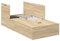 vidaXL Einzelbettgestell Sonoma Eiche 75X190 cm Holzwerkstoff Minimalistisches Design mit reichlich Stauraum und einfacher Montage ideal für Schlafzimmer