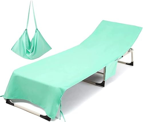 Xlabor Mikrofaser Schonbezug Schnelltrocknend Strandtuch für Gartenstuhl Sonnenliege Liegestuhlauflage minz