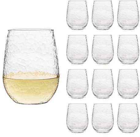 Libbey 70268 Verre à vin/verre universel « STEMLESS », 503 ml, lot de 12