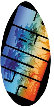 Pegciuho Skimboard, Leichtes Surfbrett Aus Holz, Bodyboard für Erwachsene, Anfänger Und Kinder, 30inch