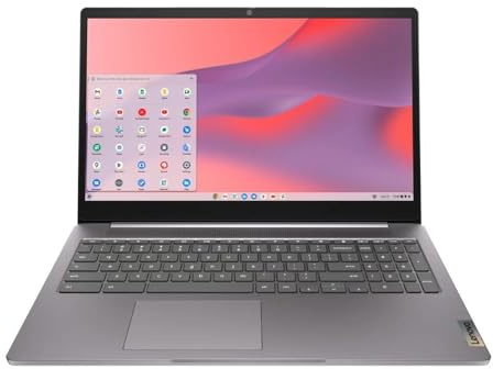 Lenovo IdeaPad 3i Chromebook 15.6 FHD Laptop, Intel Celeron N4500, 4GB Memory, 64GB eMMC, Chrome OS, Artic Grey, 82N4004NUS