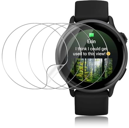 ELYCO Protection Écran Compatible avec Garmin Vivoactive 5/Vivoactive 6, 4 Pièces Protection D'écran en TPU Flexible, Sans Bulles, Sensible au Toucher, Couverture Complète Films de Hydrogel