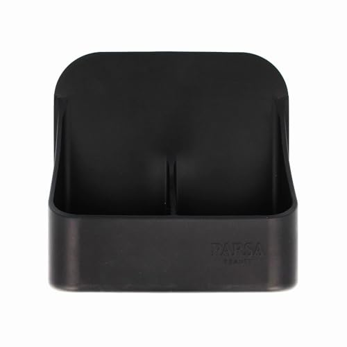 PARSA BEAUTY Silikon Duschablage Organizer schwarz, selbstklebend | Rutschfest, Wasserfest, Schwarz, Rutschfestes Material, Praktisches Design, Einfache Montage, Langlebig und Pflegeleicht