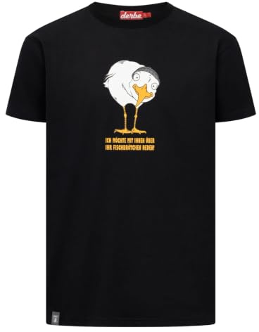 derbe Brötchenmöwe T-Shirt (DE/NL/SE/PL, Alphanumerisch, XXL, Regular, Regular, Black)