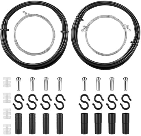 Universal Fahrrad Bremszug und Schaltzug Set, Bowdenzug Reparaturset | mit Bremszughülle & Schaltzughülle, Innenzügen, Endkappen & O-Ringen, Fahrrad Ersatzteile für MTB Rennrad E-Bike