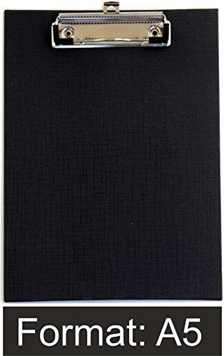D.RECT 009561 Klemmbrett A5 leinengeprägt schwarz