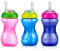 Nuby Tasse anti-fuite avec Paille Flexible | Rose | 300ml | 3 pack | 12+ Mois