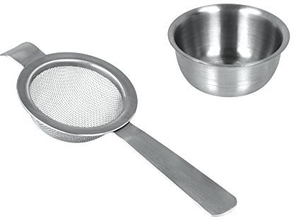 Metaltex Tea Strainer with Bowl, Stainless Steel, Silver, 15 x 5 x 5 cm 253803010