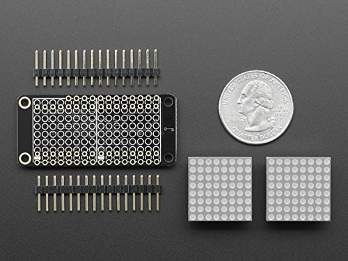 Adafruit FeatherWing 0.8 LED-Matrix 8x16 - Bausatz - Blau