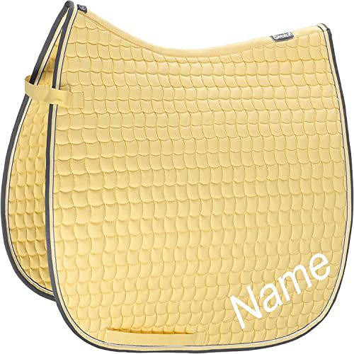 Eskadron Schabracke mit deinem Namen, Größe: Dressur, Farbe: Banana
