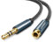 UGREEN Klinke Verlängerung Kabel für Kopfhörer, Aux Verlängerungskabel kompatibel mit Kopfhörer, Headset, PC, Handy, Lautsprecher usw. Blau (5m)