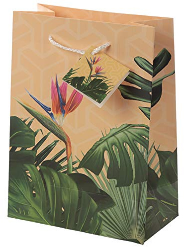 Puckator Miss Pretty London Geschenktüte mit tropischem Paradies, mittelgroß, 23 x 17 x 9 cm (H x B x T)