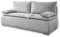 Stella Trading JANA Bequemes Schlafsofa mit Bettkasten, Stoffbezug Silber - Klappbares Sofa mit Schlaffunktion & Komforthöhe - 208 x 102 x 95 cm (B/H/T)