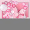PartyWoo Pink Balloons - 100pc Pack with Silver Glitter & White Balloons, Bow Tie Foil & Laser Butterflies for Girl Baby Shower or Birthday
