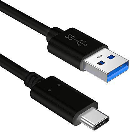 Slabo Cable de Carga USB Tipo C para OPPO A91 | Find X2 | Lite | Neo | Pro | K5 | Realme X2 Pro | Reno2 | Realme 5 Pro | X2 | X50 5G | etc. Cable de sincronización del conexión Datos - Negro